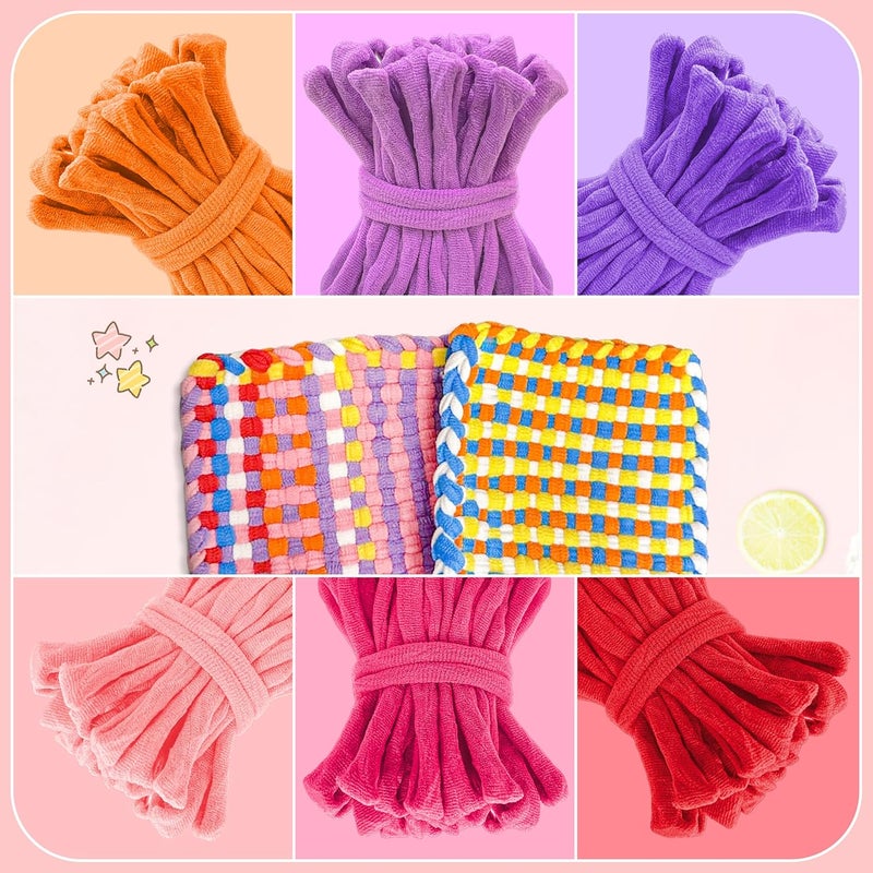 LINAYE 1000 PCS Loom Refill Loops, 12 Color Weaving Loom Refill Loops Kit for Potholder 6” 7” Size Pot Holder Loom Art and Crafts DIY Supplies for Adults Teens - Image 2